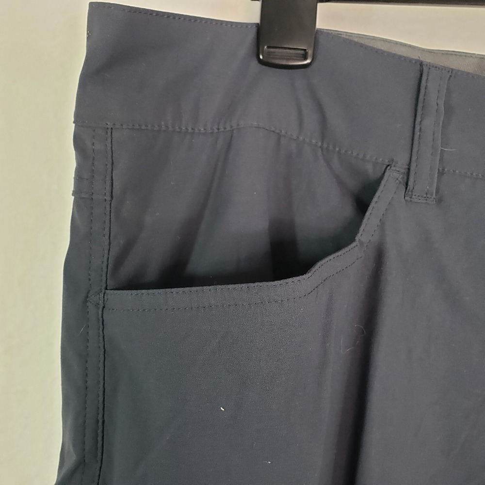 Eddie Bauer Outdoor Pant Mens 38x32 Navy Blue Straight Hiking Travel Lightweight - Picture 5 of 14